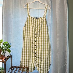 ModCloth Green Gingham Dress